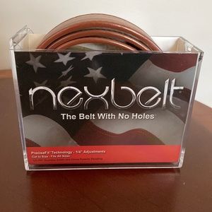 . Men’s adjustable belt. Size 25-42. You size it. Brown leather. NWOT